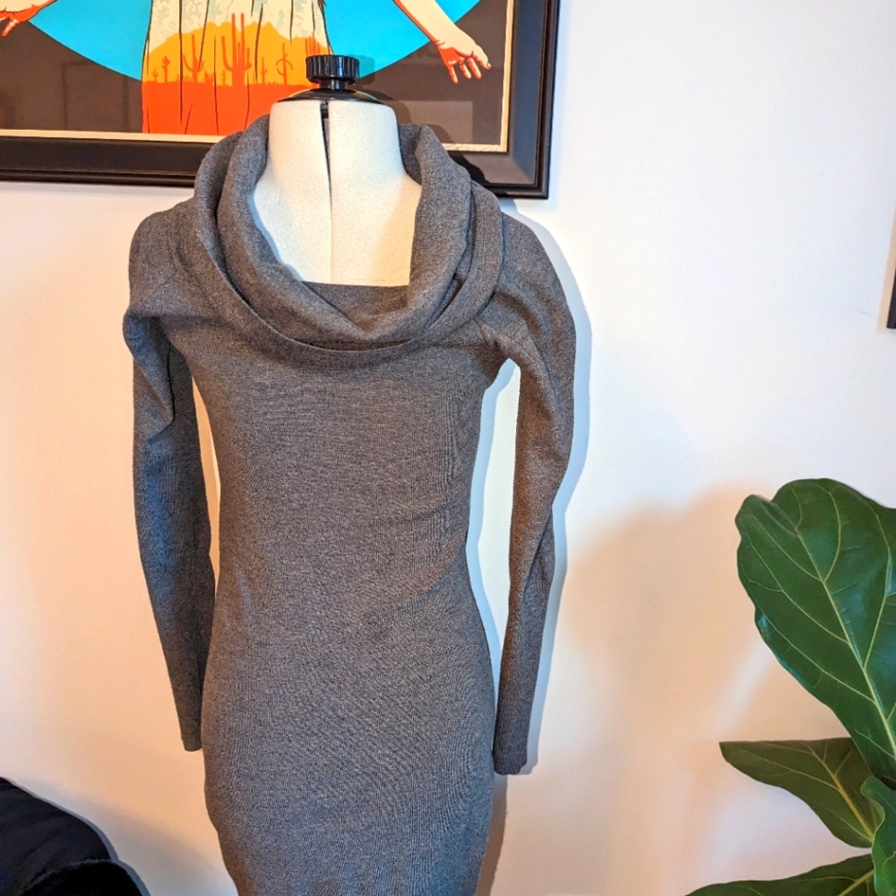 Lark & Ro Grey Sweater Dress XS